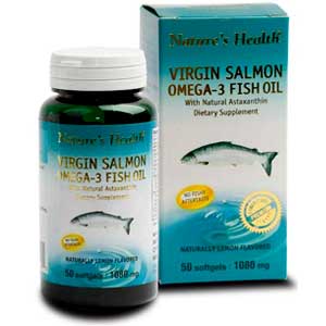 Virgin Salmon Omega-3 Fish Oil (Lemon)  50 Softgels