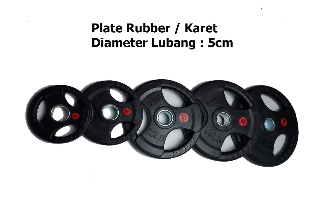 Plate Barbell Rubber Set 65kg Diameter 5cm
