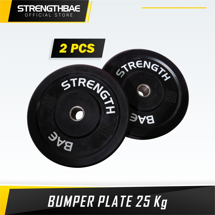 Bumper Plate STRENGTHBAE 25kg 2pc (Total Weight 50kg) Plat Beban 5 cm
